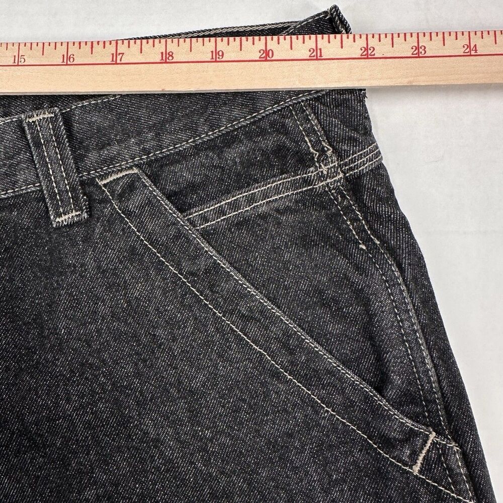 Marithe Francois Girbaud Cargo Jorts Mens 44 Black Denim Baggy Utility 90s Y2K - Picture 7 of 10